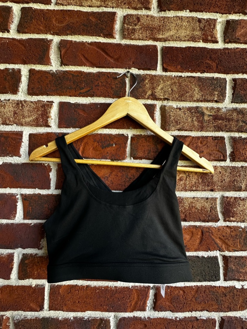 lululemon athletica Black Scoop-Front Sports Bra